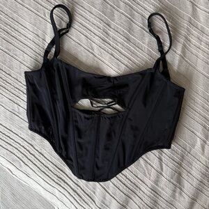 URBAN OUTFITTERS XL Elegant Black Women's Corset Top
